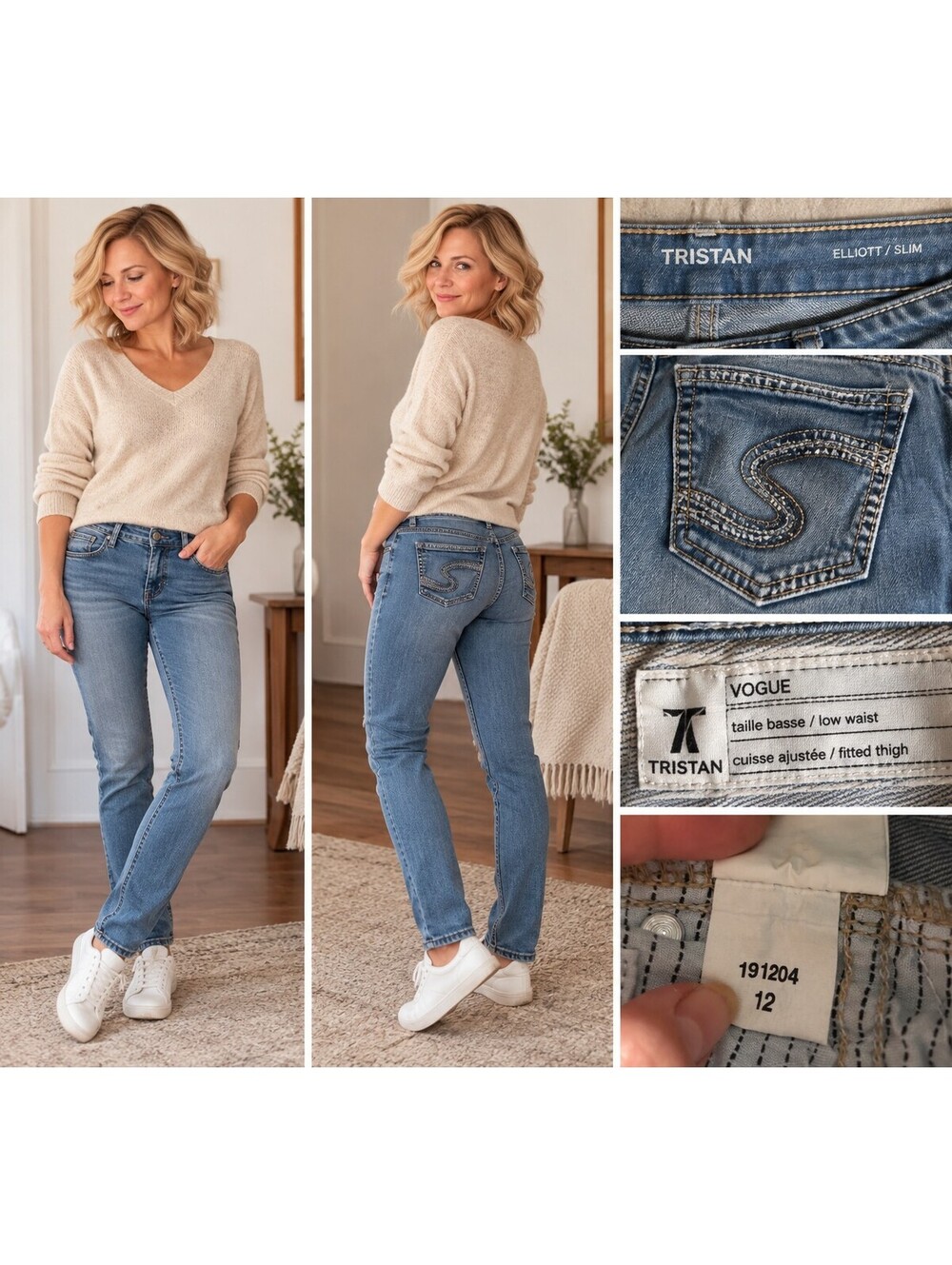 Tristan Elliot Slim Low Rise Stretch Jeans Size 12